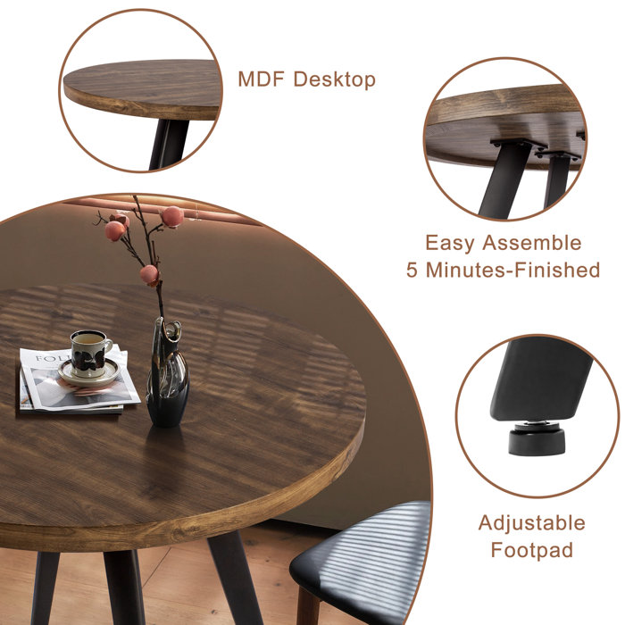 17 Stories Jakyren 31.5'' Wood Round Dining Table & Reviews | Wayfair